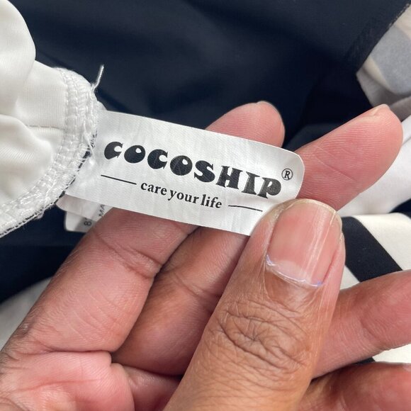 COCOSHIP Women's Vintage Sailor Pin Up Swimsuit Retro Skirtini One Piece 4XL - Picture 9 of 11